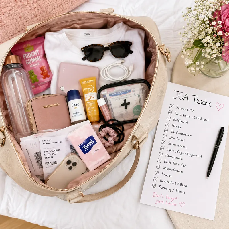 Die ultimative JGA-Tasche: Checkliste für Frauen